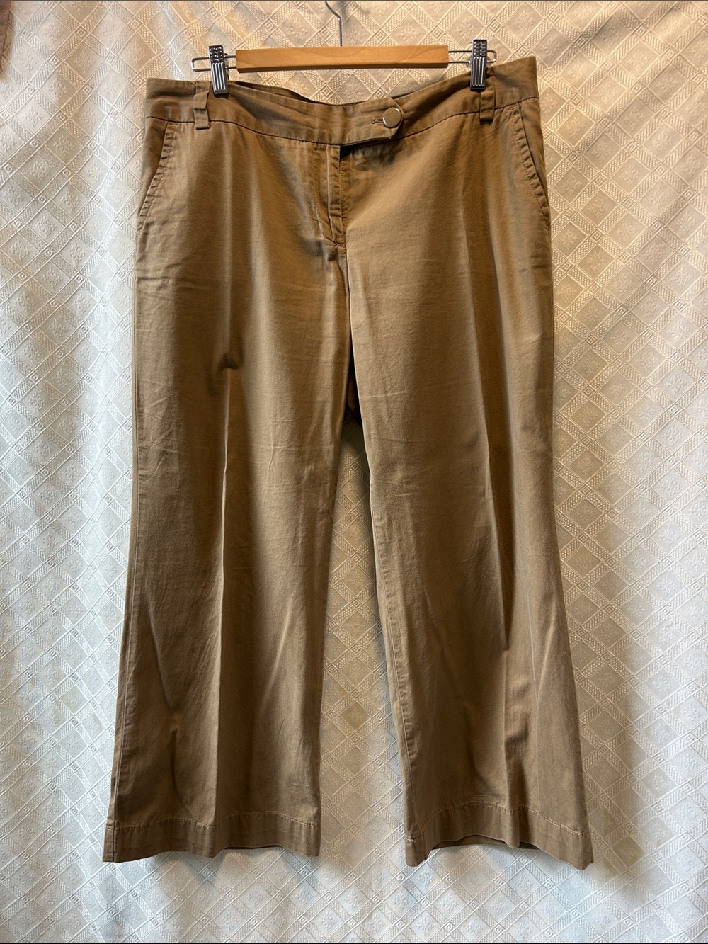 J. Crew Size 14 Women’s Wide Leg Pants Chino Classic Twill Brown